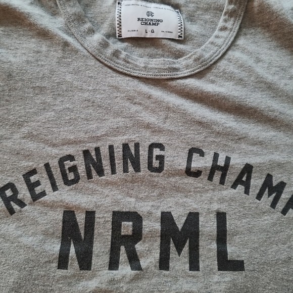 Reigning Champ X NRML grey t-shirt size Large - Picture 3 of 4